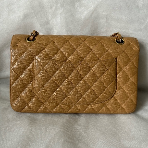 CHANEL Rare Vintage Beige Double Flap Medium - Picture 12 of 14